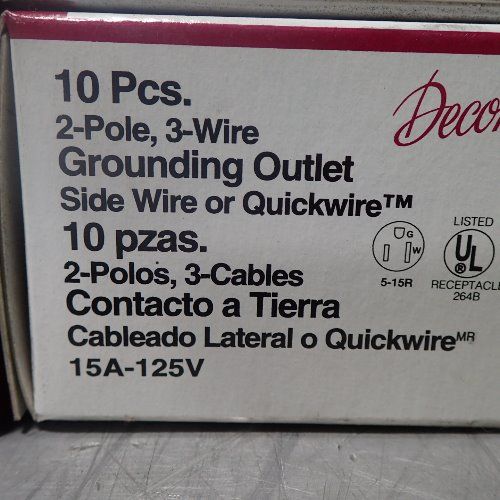 Leviton 50 Leviton 5325-amp 2-pole 3-wire Grounding Outlets 15a 125v - M03-5325-amp