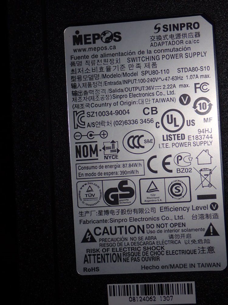Sinpro/mepos Switching Power Supply Cables