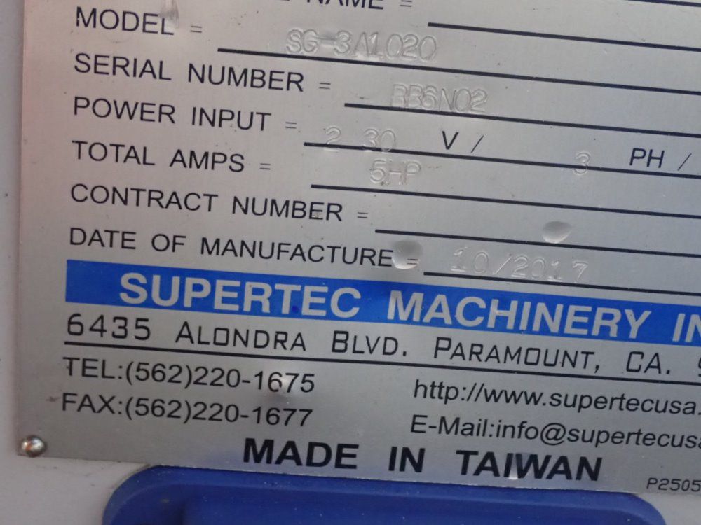 Supertec 10" X 20" Sg - 3a1020 Surface Grinder - Sg - 3a1020