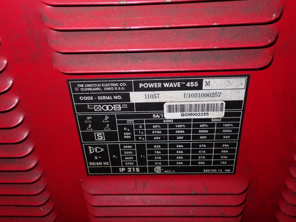 Lincoln Electric 450 Amp Powerwave 455m Welder - Power Wave 455m