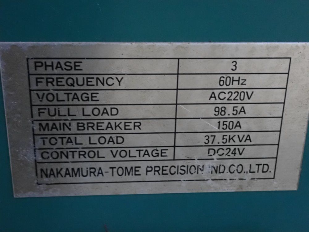 Nakamura-tome Nakamura Tome Tmc-20 Ii Cnc Lathe - Tmc-20ii