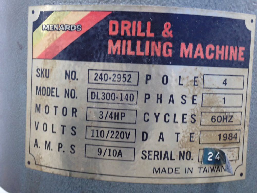 Menards Drill/milling Machine