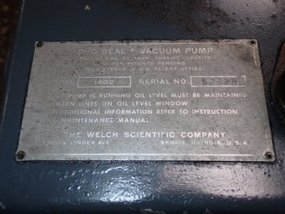 The Welch Scientific Company Vacuum Pump
