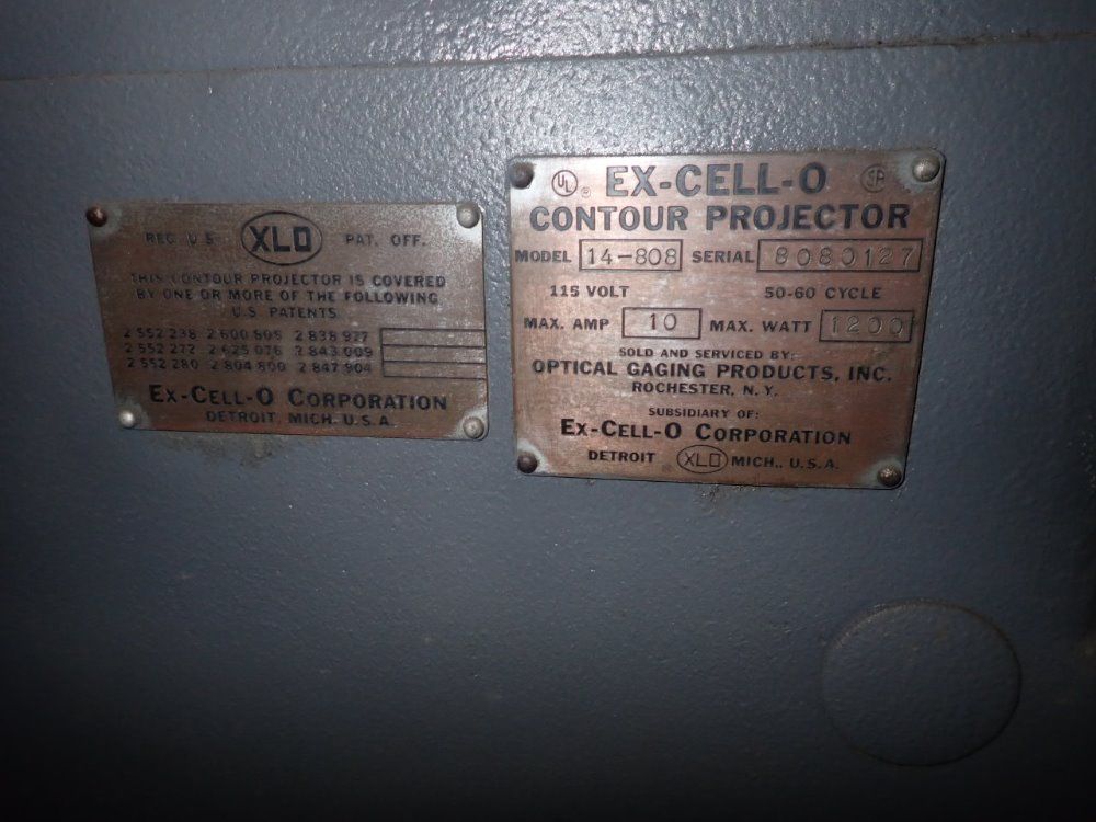 Ex-cell-o Optical Comparator