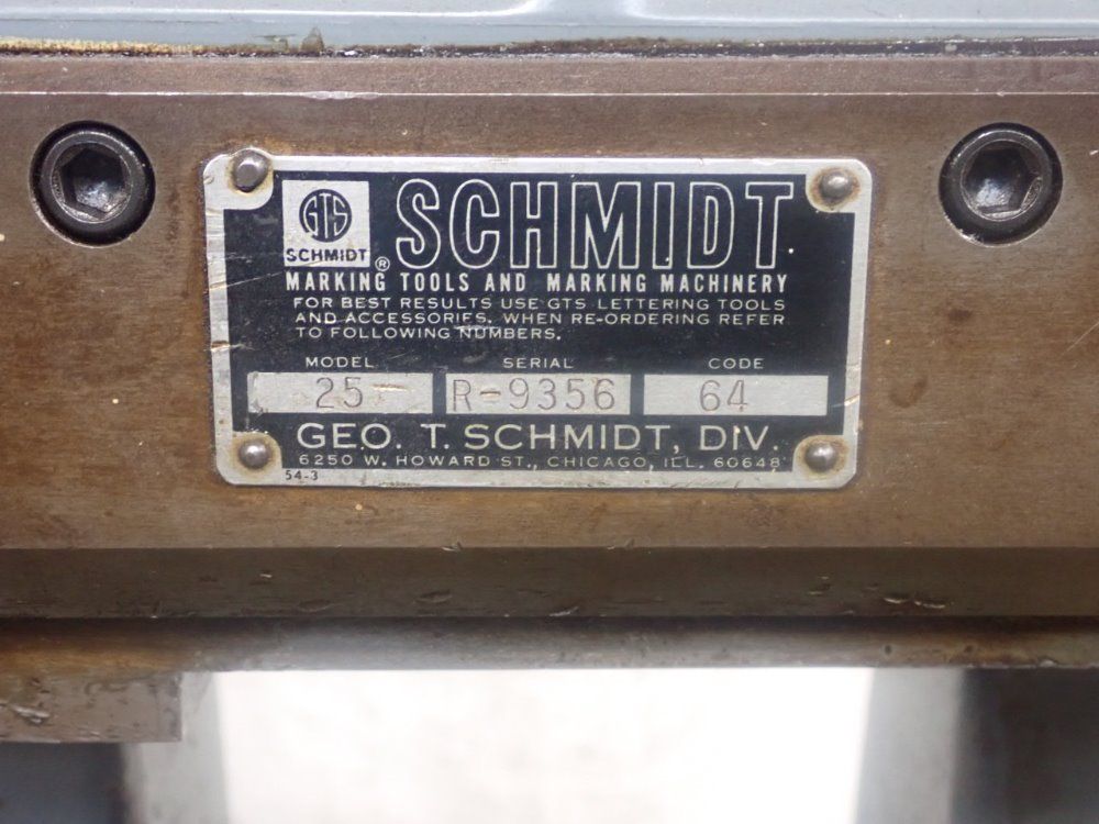 Schmidt 4" X 9.5" 25 Marking Press - 25