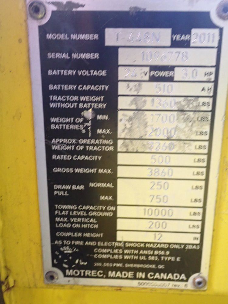 Motrec T-448n Electric Maintenance Cart - T-448n