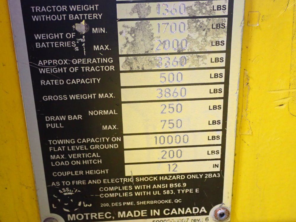 Motrec T-448n Electric Maintenance Cart - T-448n