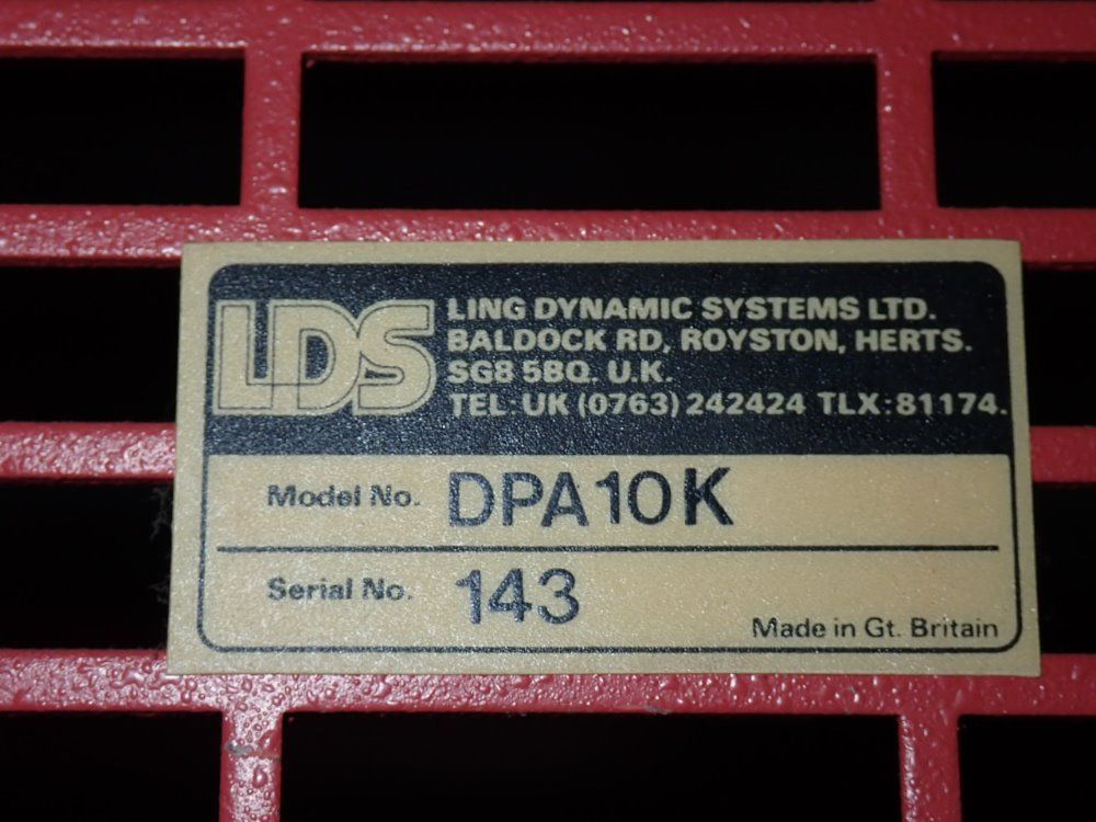 Ling Dynamics Systems/lds Shaker/switching Power Amplifier