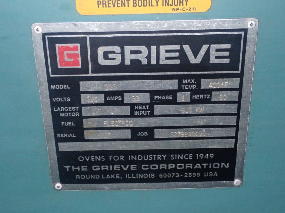Grieve Electric Oven
