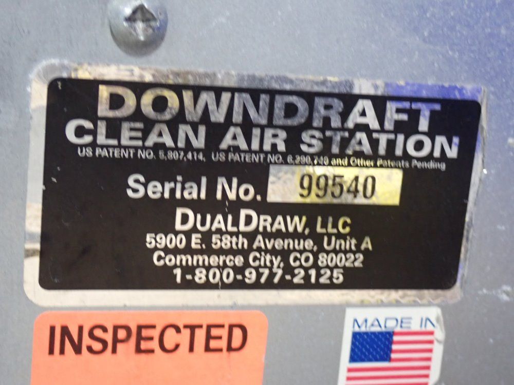 Dual Draw Co. Inc 46" X 35" Down Draft Table