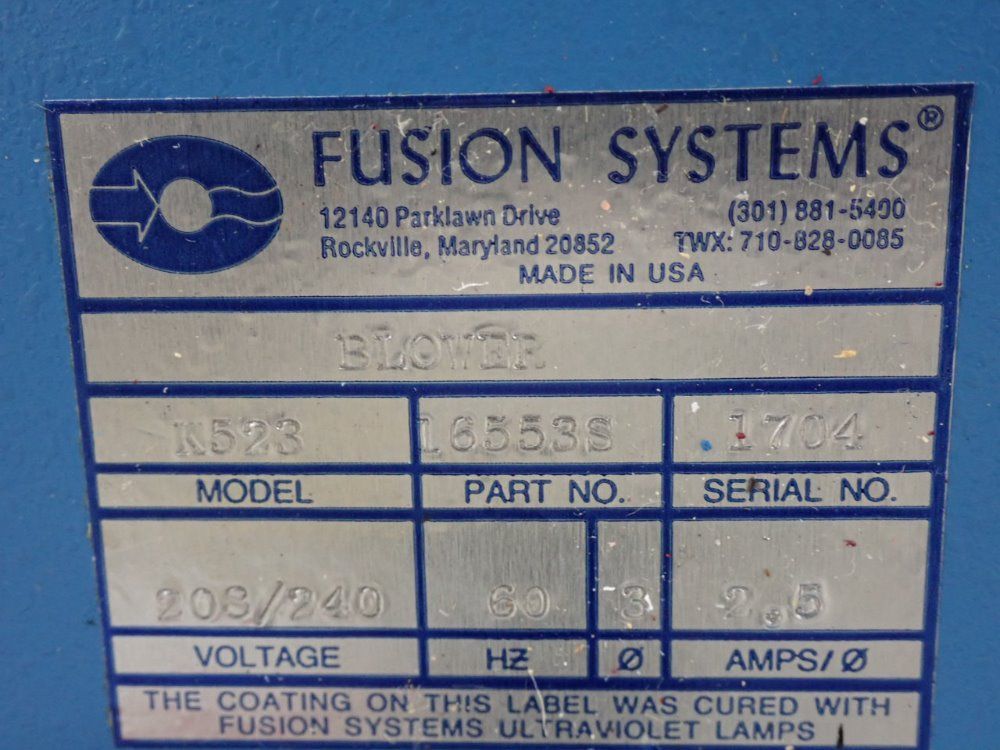 Fusion Systems Uv Irradiator