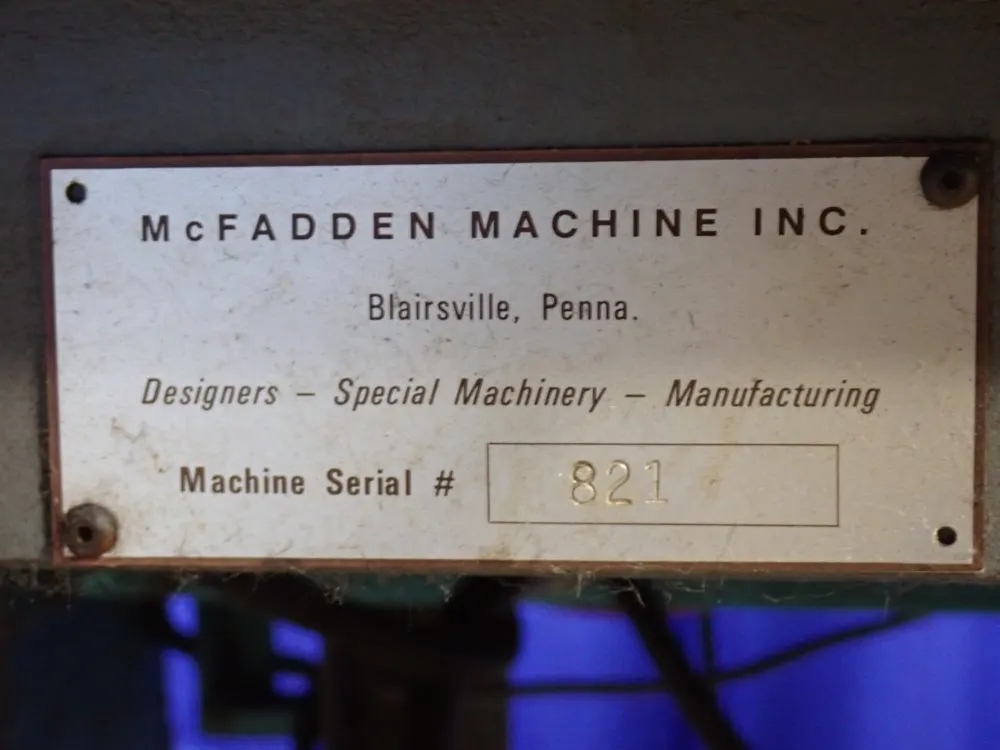 Mcfadden Machine Cap Machine