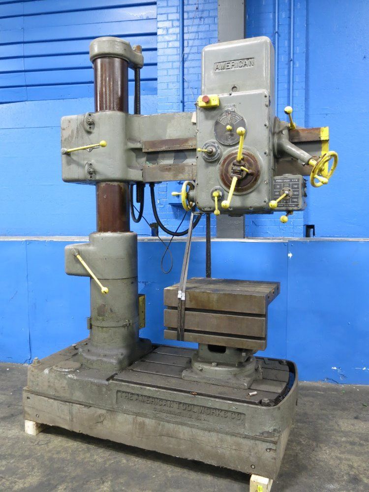 American Tool Works 8" X 4' Radial Arm Drill