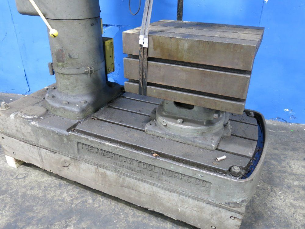 American Tool Works 8" X 4' Radial Arm Drill