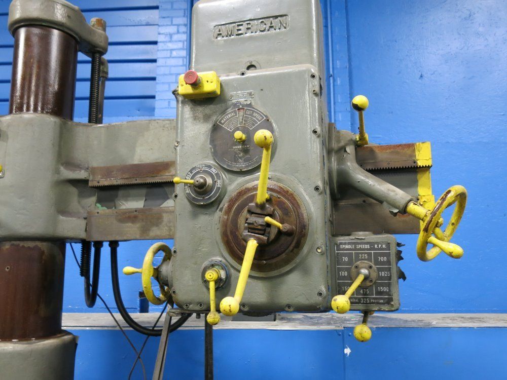 American Tool Works 8" X 4' Radial Arm Drill