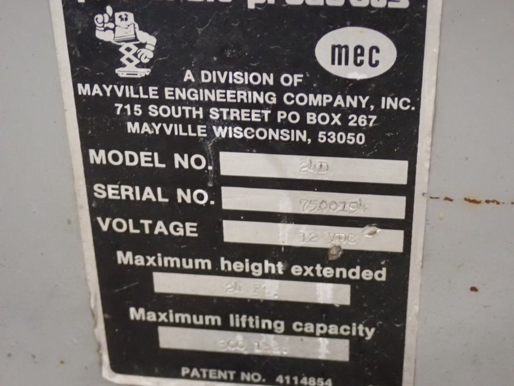 Pac Craft Products 300# 24d Man Lift - 24d