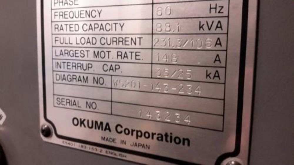 Okuma Okuma Mac Turn 550w Cnc Lathe