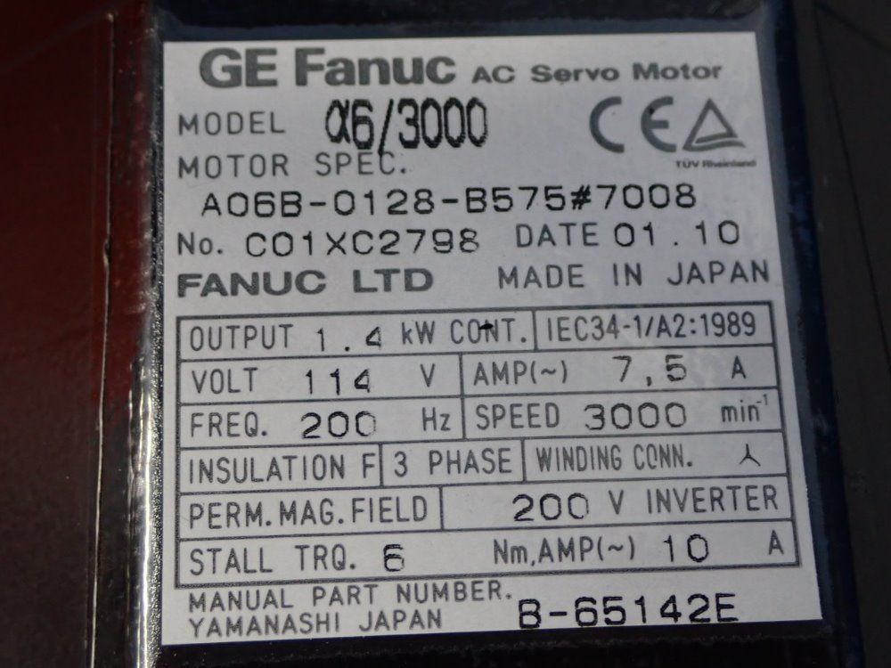 Fanuc Ac Servo Motor - 06/3000