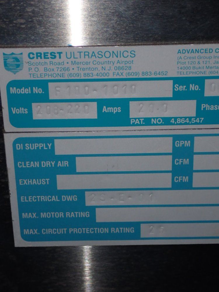 Crest Ultrasonics Ultrasonic Parts Cleaner