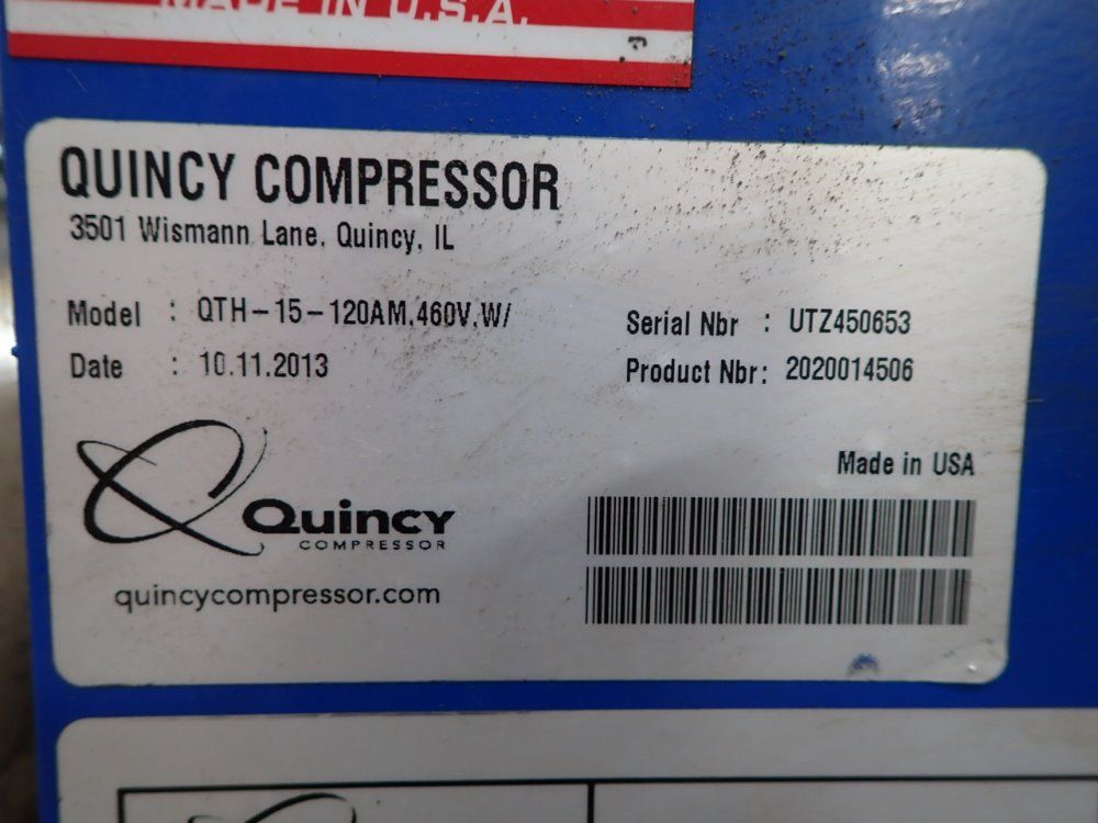 Quincy 120 Gallon Air Compressor - Qt15