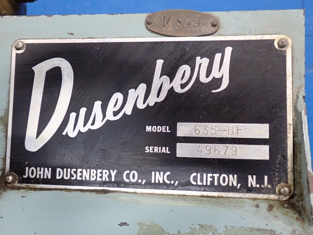 Dusenbery 635-bf Slitting Machine - 635-bf