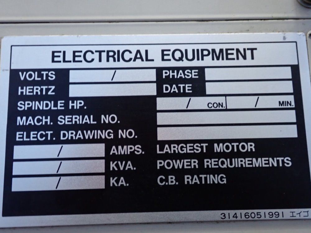 Yamazak Mazak Corp Injection Molder