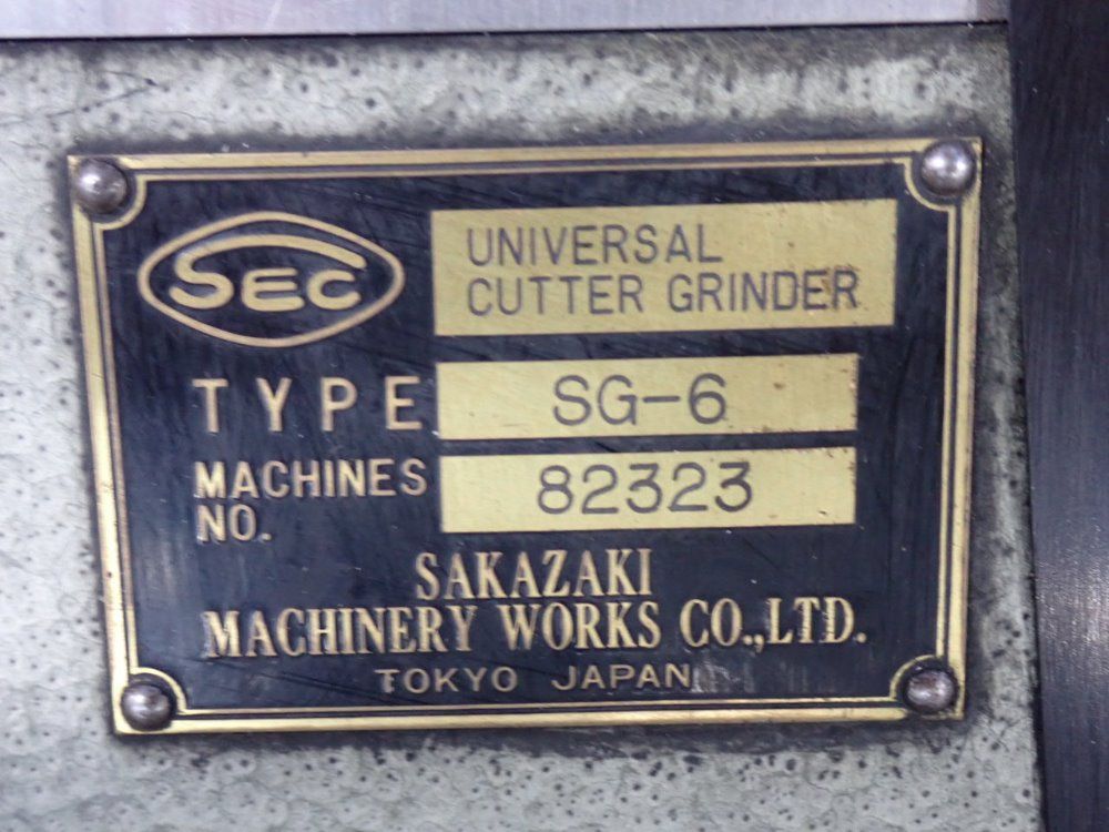 Sakazaki Sg-6 Cutter Grinder - Sg-6