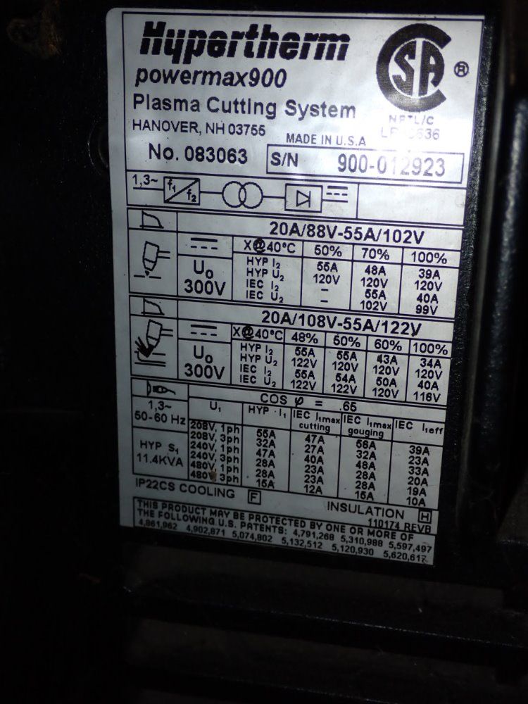 Hypertherm Plasma Cutter