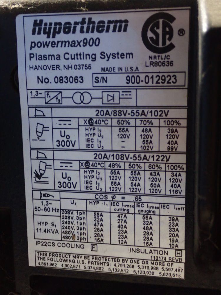 Hypertherm Plasma Cutter