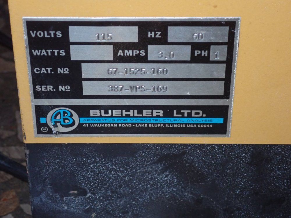 Buehler 11 1/2 Dia Polisher - Vibromet 1 / 67-1525-160