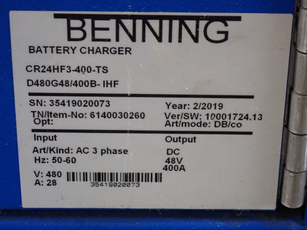 Benning 400a Battery Charger - Db/co