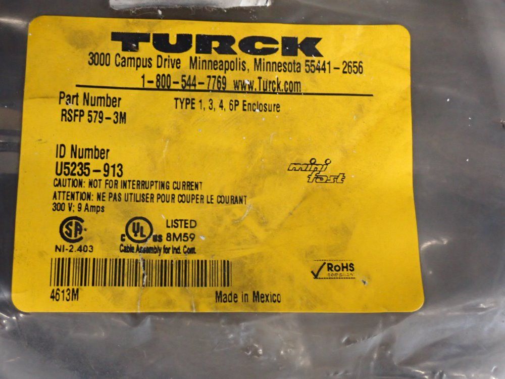 Turck Cable Assembly - Rsfp 579-3m