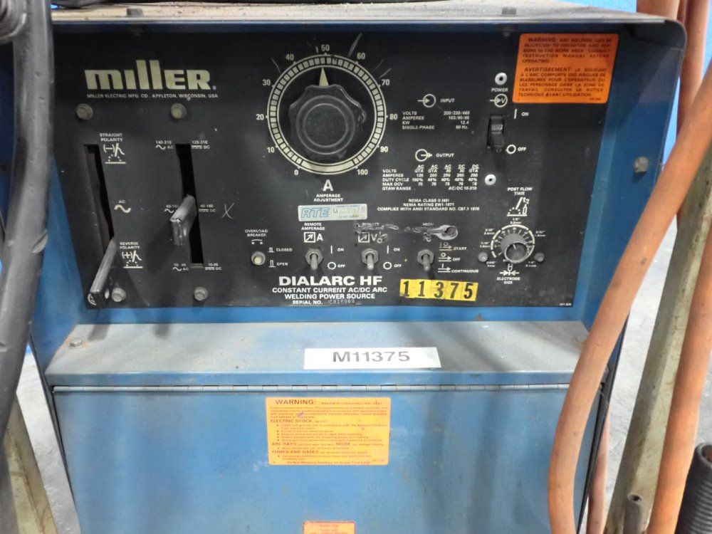 Miller 250 Amp Dialarc Hf 250 Amp Welder - Dialarc Hf