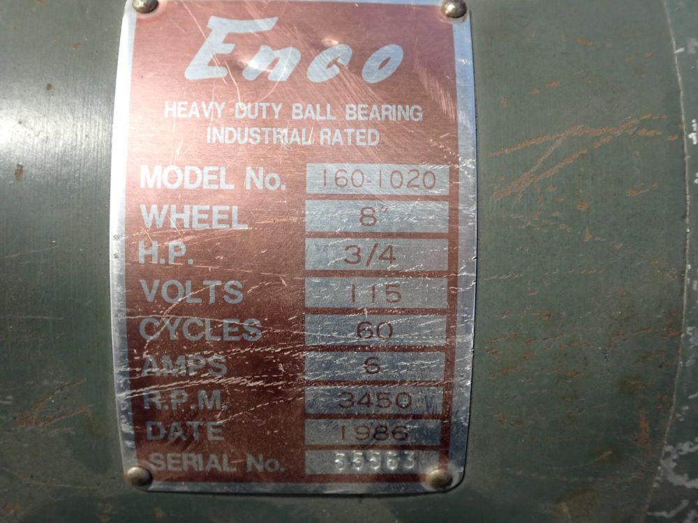 Enco 8" 160-1020 Pedestal Grinder/buffer 8â€ - 160-1020