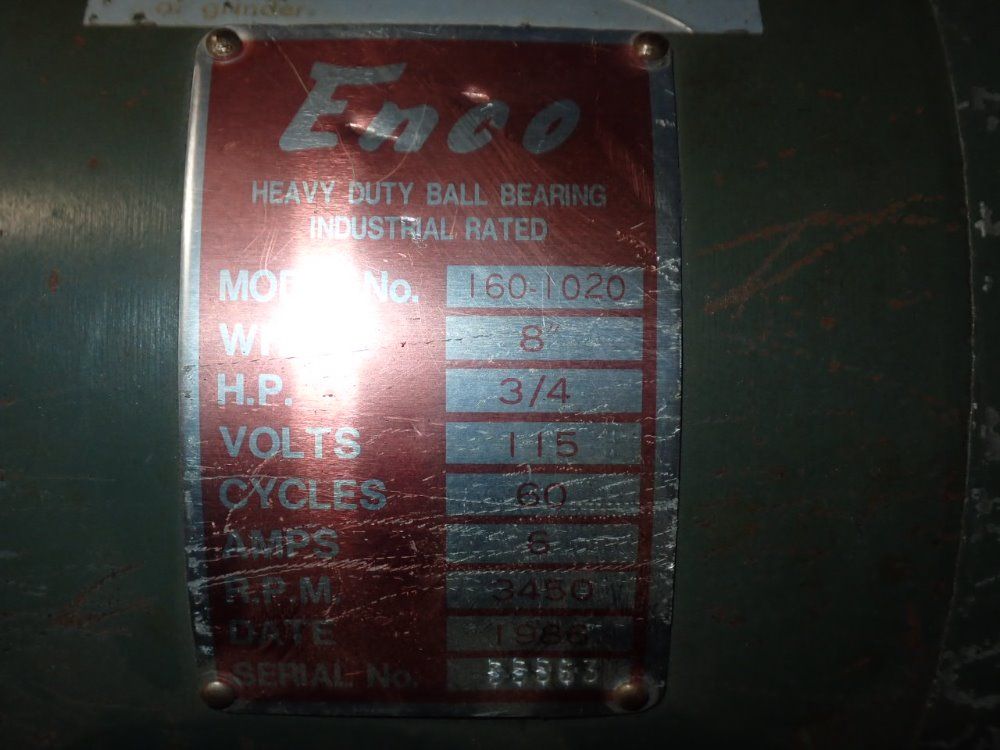 Enco 8" 160-1020 Pedestal Grinder/buffer 8â€ - 160-1020