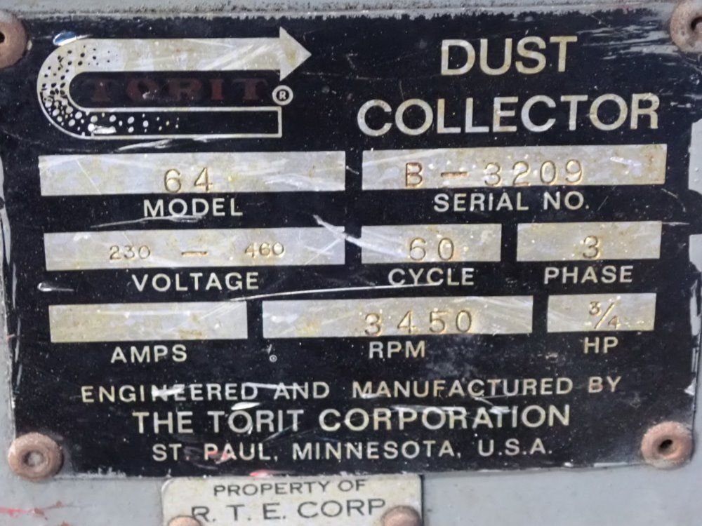 Torit 3/4 Hp Dust Collector - 64
