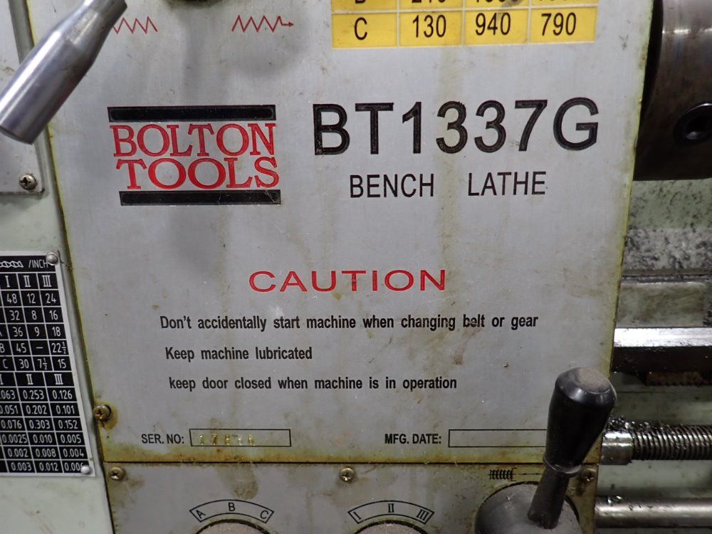Bolton Tools 14"/17" X 35" Bt1337g Gap Bed Lathe - Bt1337g