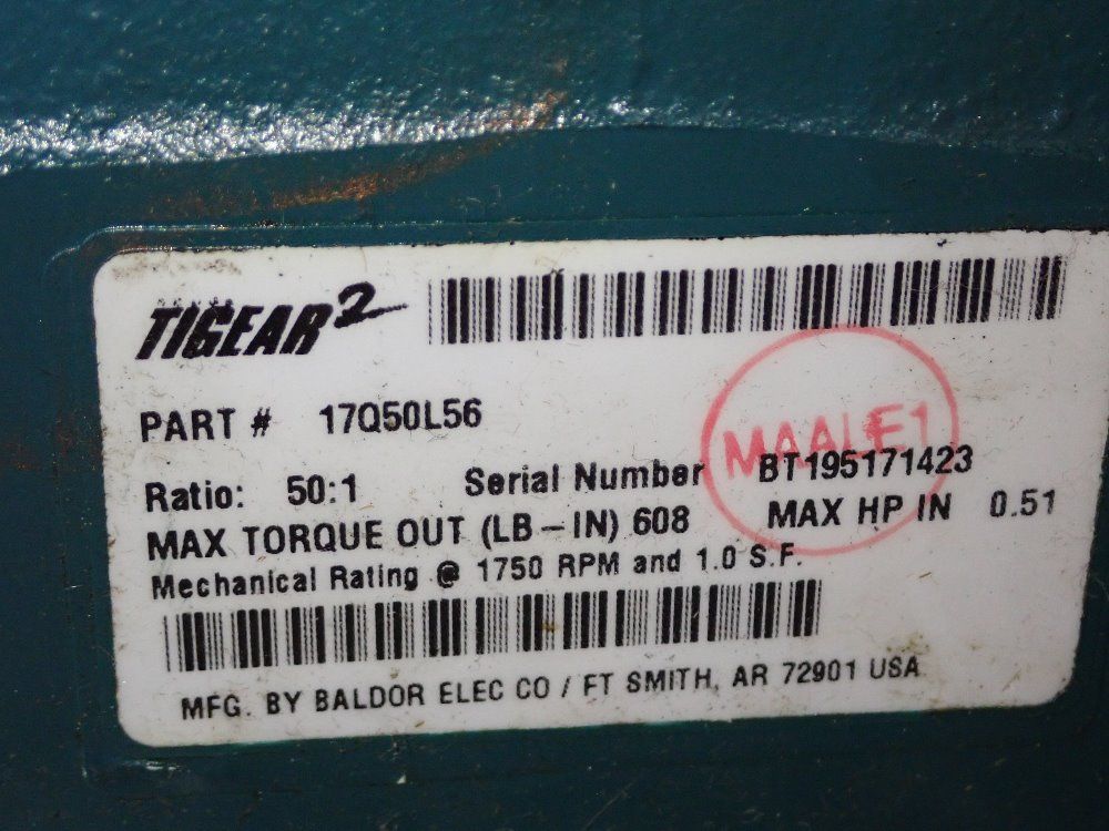 Tigear 50:1 Gear Reducer - 17q05l56