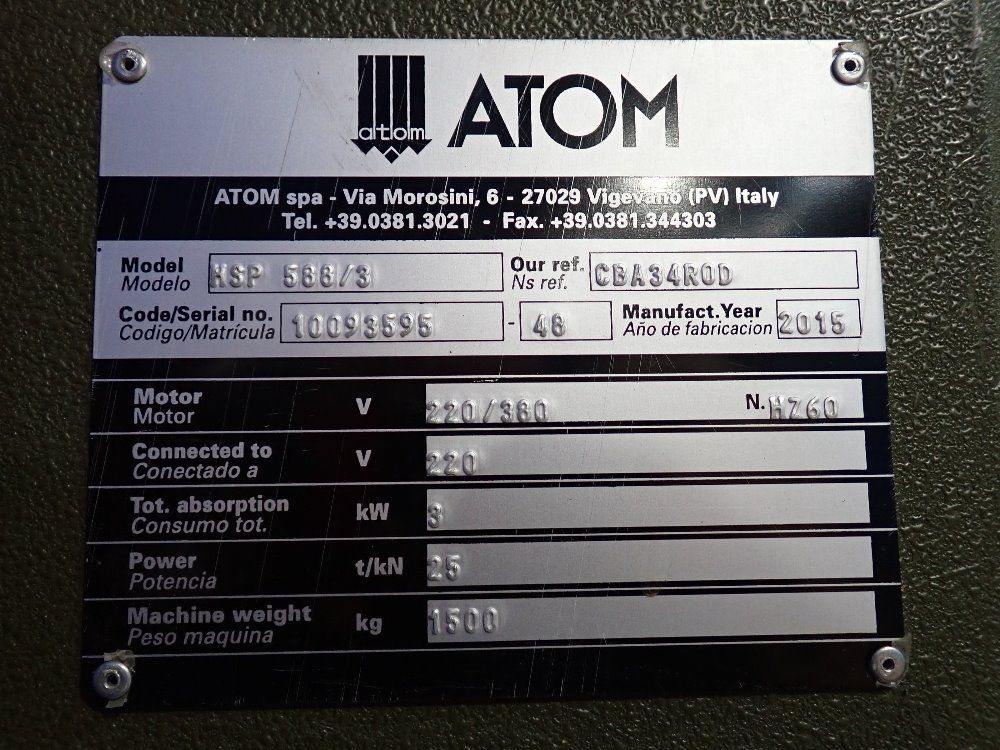 Atom Traveling Head Press - Hsp 588/3