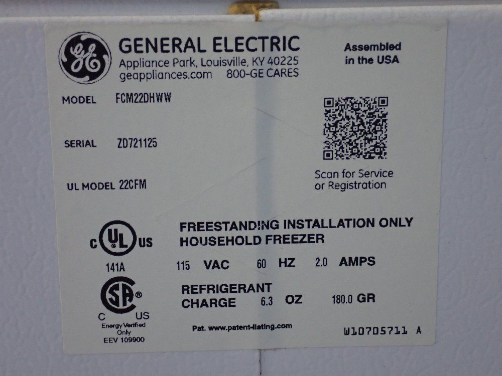 General Electric Household Freezer