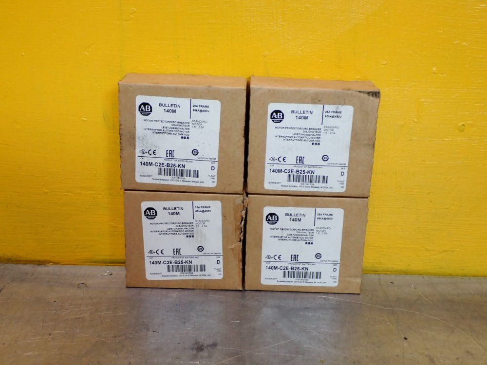 Allen-bradley 4pcs Allen-bradley 140m-c2e-b25-kn Motor Protector Lot - 140m-c2e-b25-kn