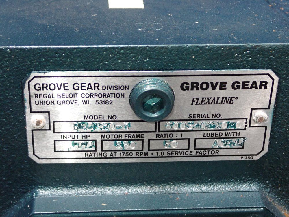 Grove Gear 50 Ratio Gear Reducer - Bm0220-3