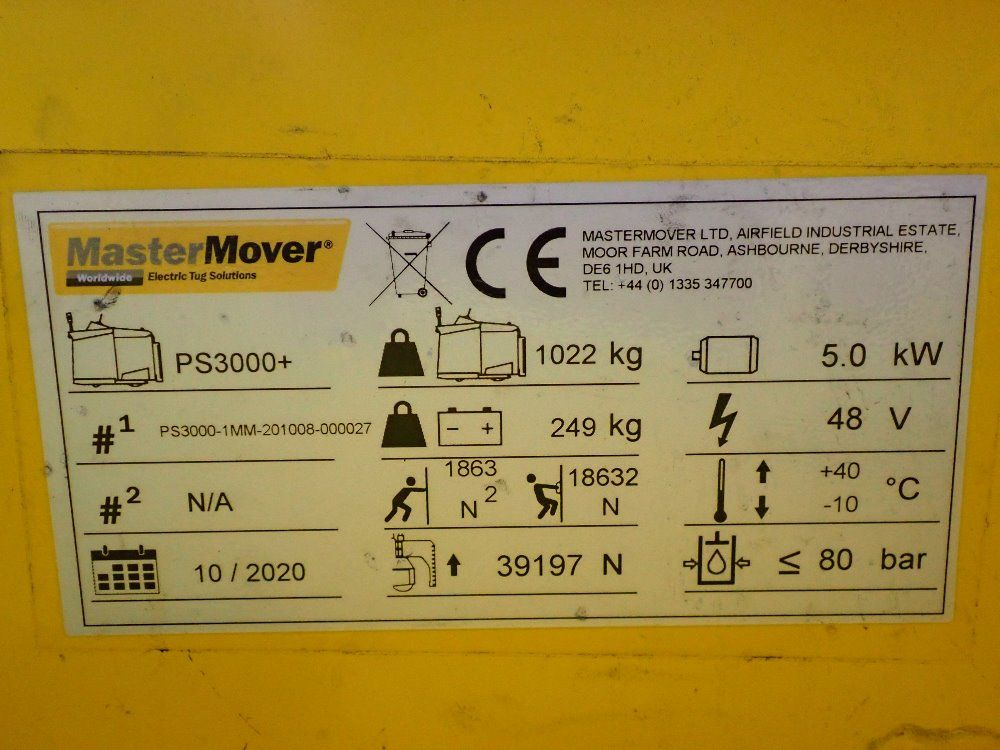 Master Mover 66,100# Electric Tugger - Ps3000-1mm-201008-000027