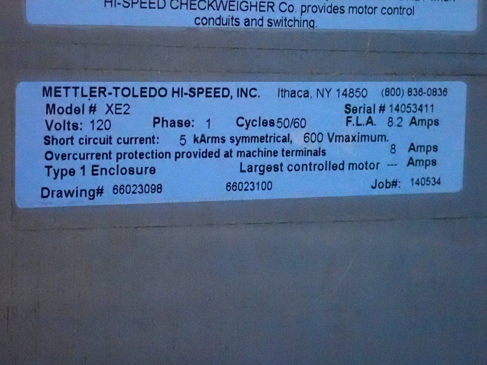 Mettler Toledo 39" X 6" Checkweigher - Xe2