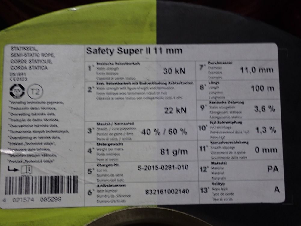 Edelrid 100 M Rope Safety Super Red