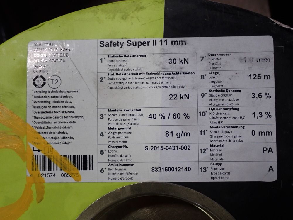 Edelrid 125 M Rope Safety Super Red