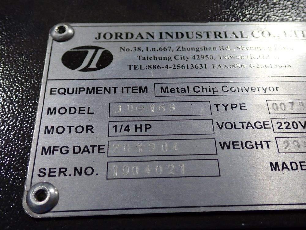 Jordan Industries Chip Conveyor - Jd-168