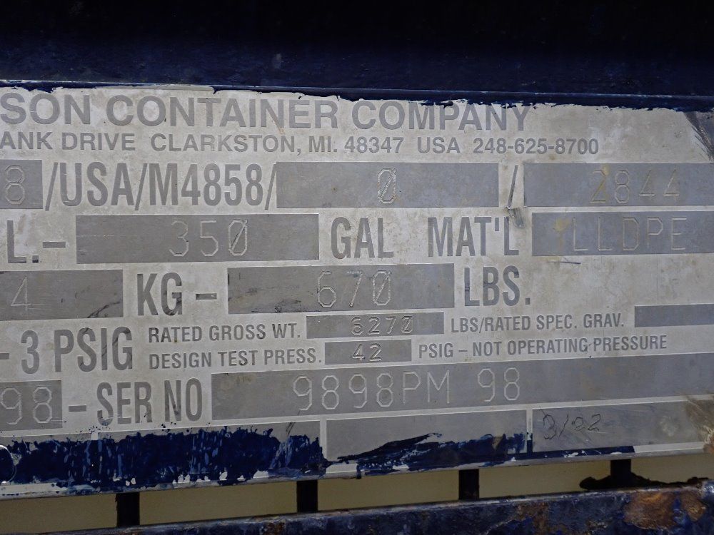 350 Gallons Caged Tote