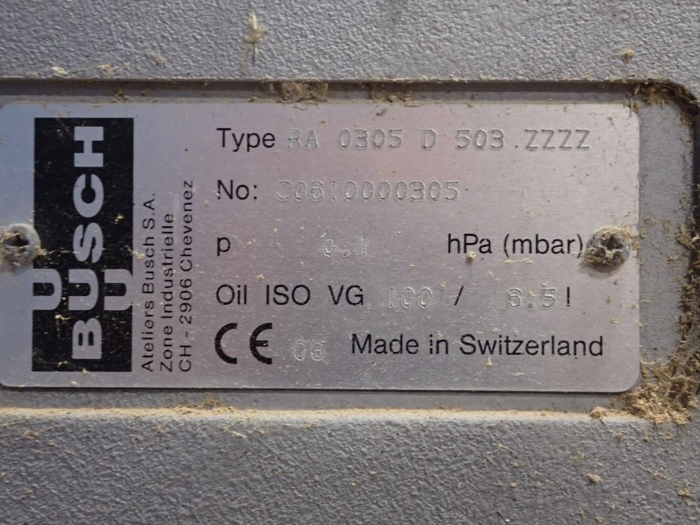 Busch Vaccuum Pump - Ra0305 D 503 Zzzz