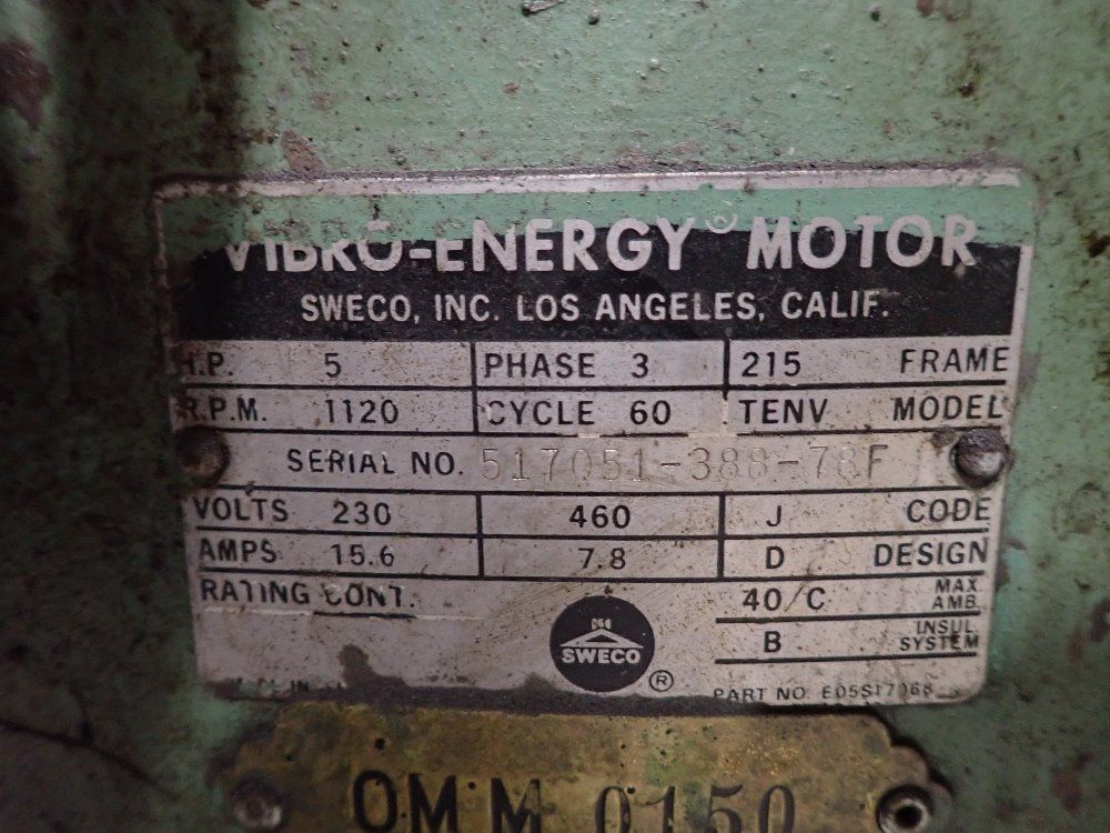 Sweco 44" Vibratory Finsher